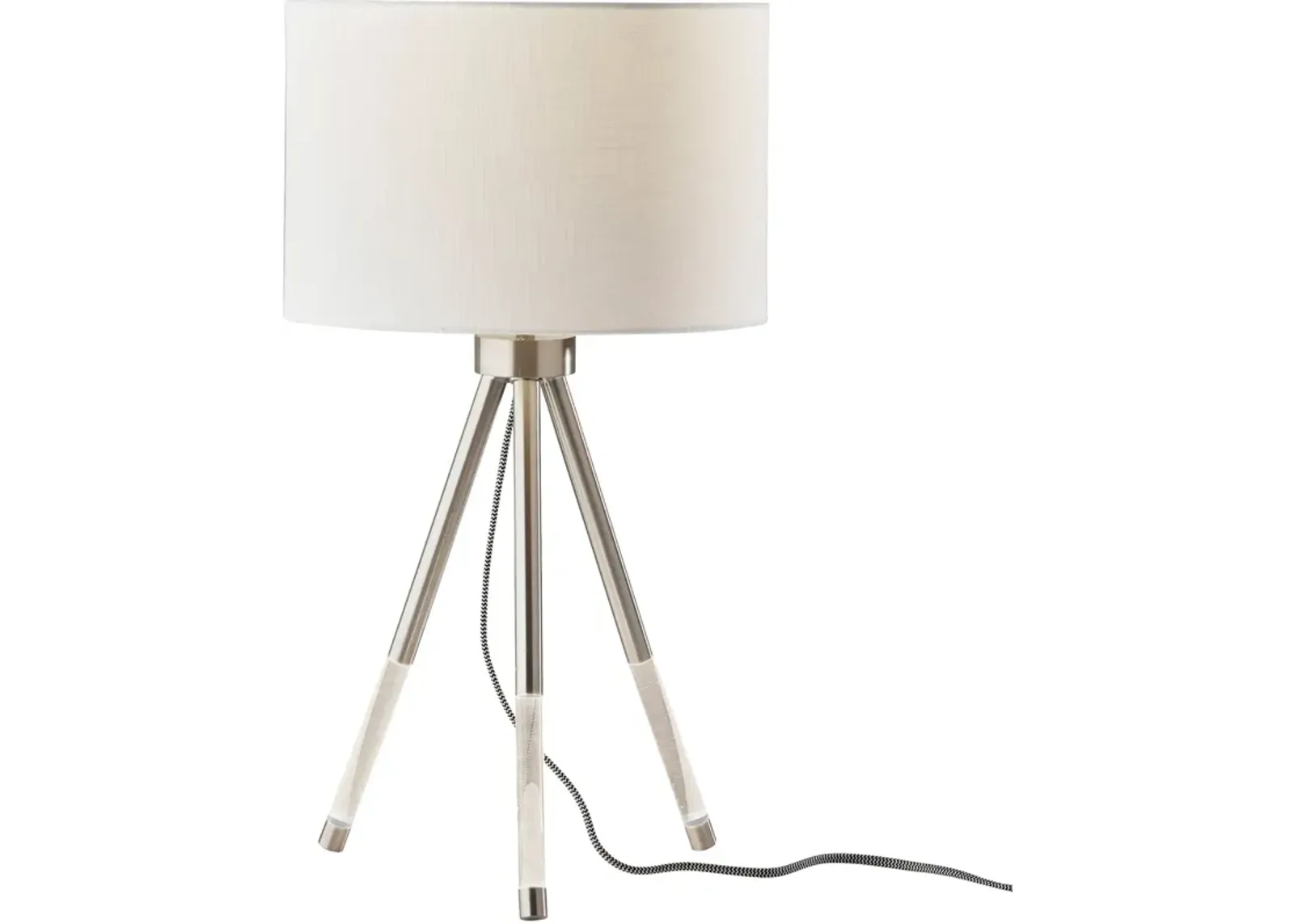 | Della Nightlight Table Lamp | Brushed Steel