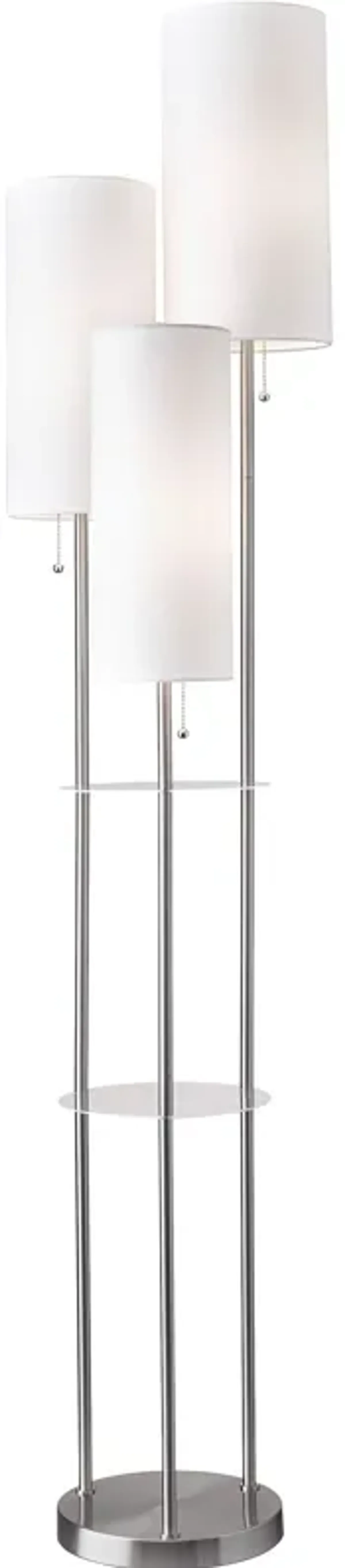 | Trio Floor Lamp | Brushed Steel