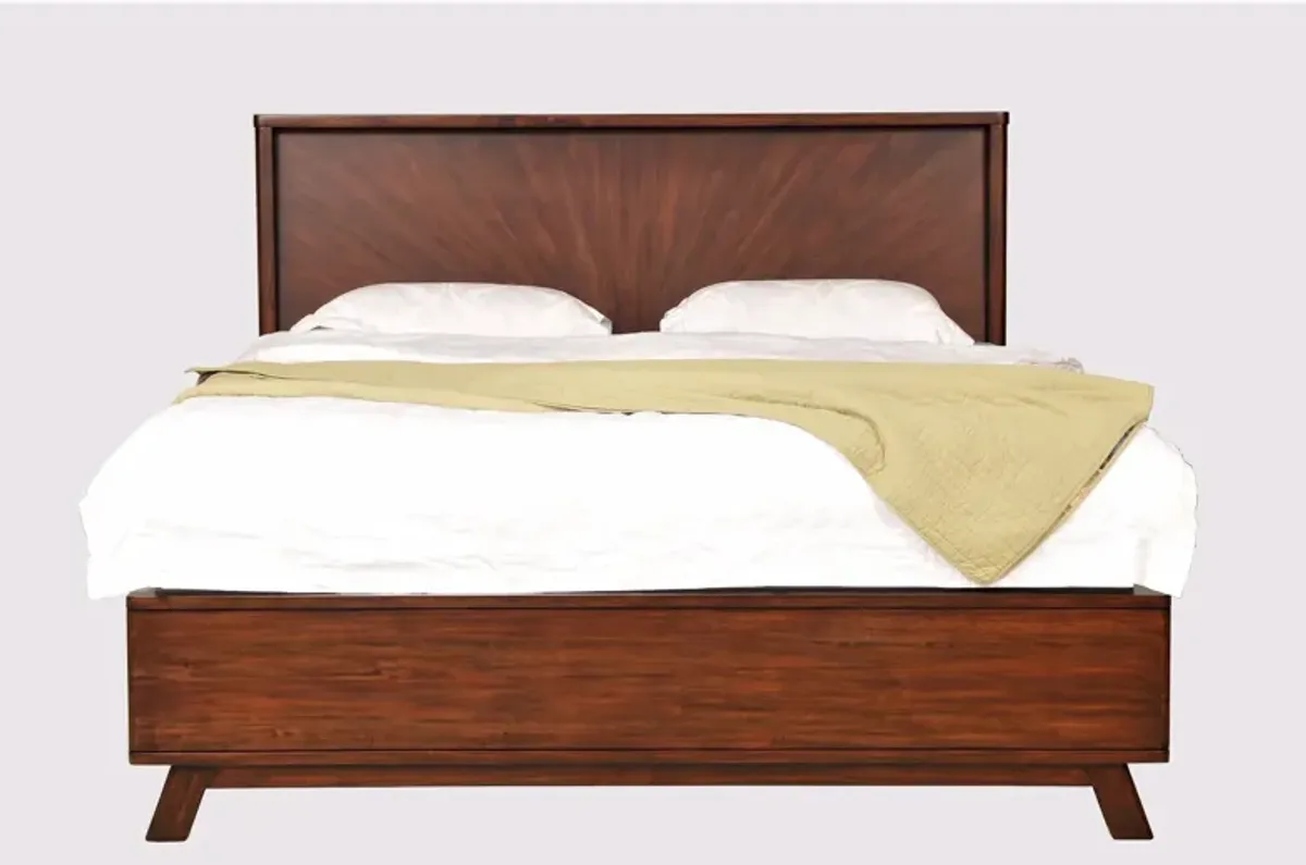 | King Sahara Panel Bed | Dark Mahogany