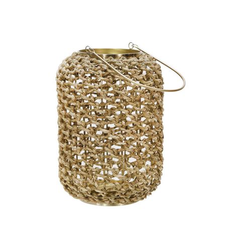 Collected Culture Brown 11" Rattan Lantern
