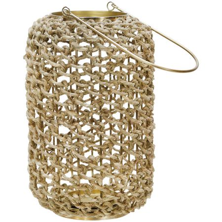 Collected Culture Brown 12" Rattan Lantern