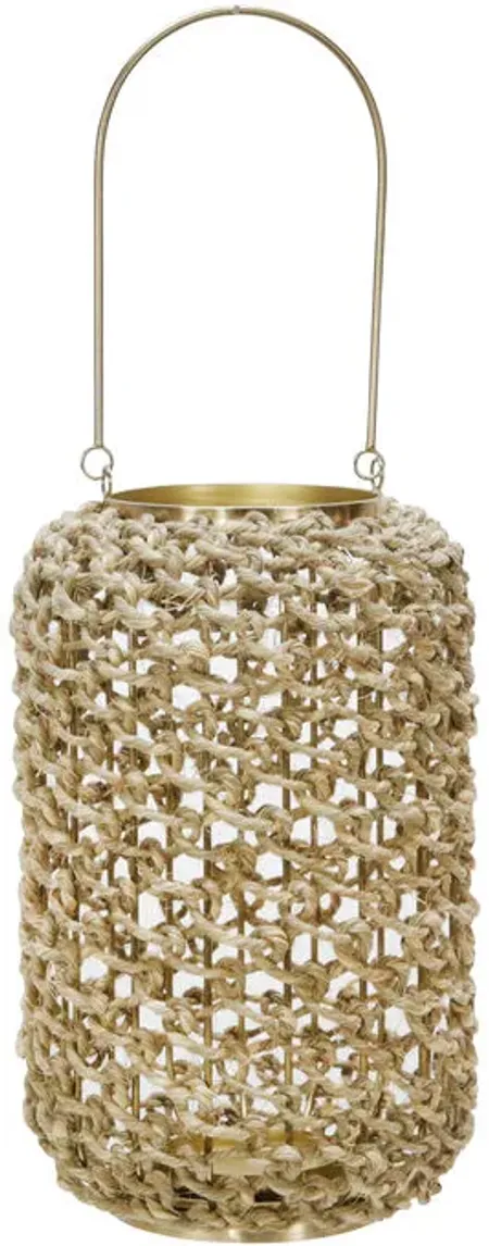 Collected Culture Brown 12" Rattan Lantern