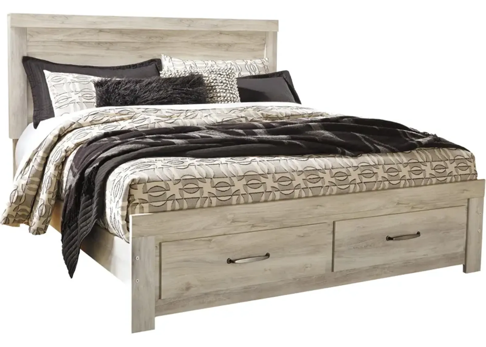 Ashley Furniture | King Bellaby Platform Storage Bed | Whitewash