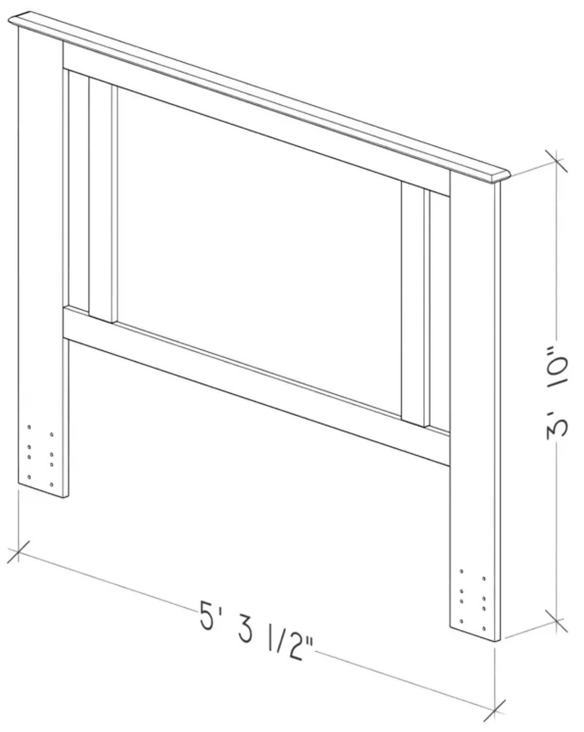 Essentials Side Style Panel Headboard