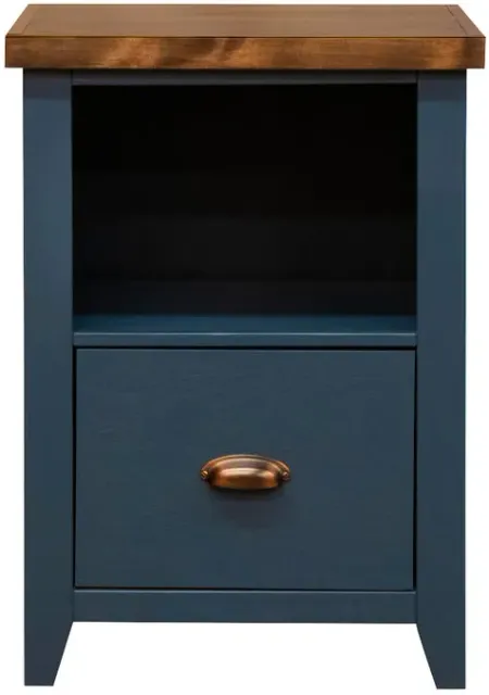 Nantucket Blue Denim File Cabinet