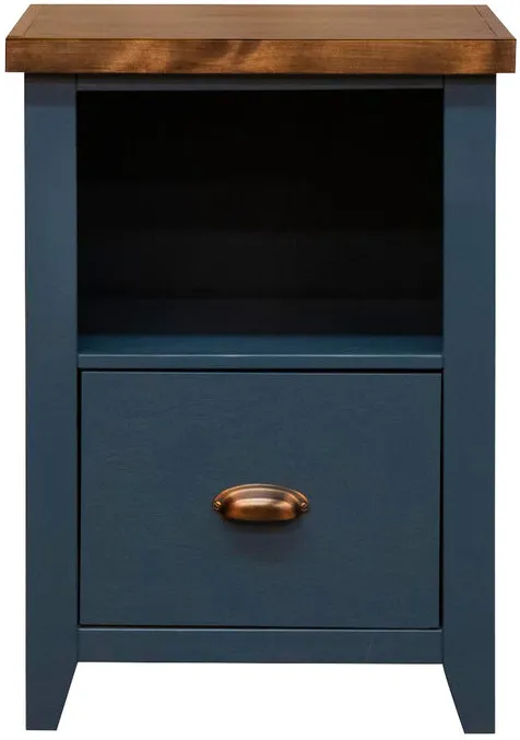 Nantucket Blue Denim File Cabinet
