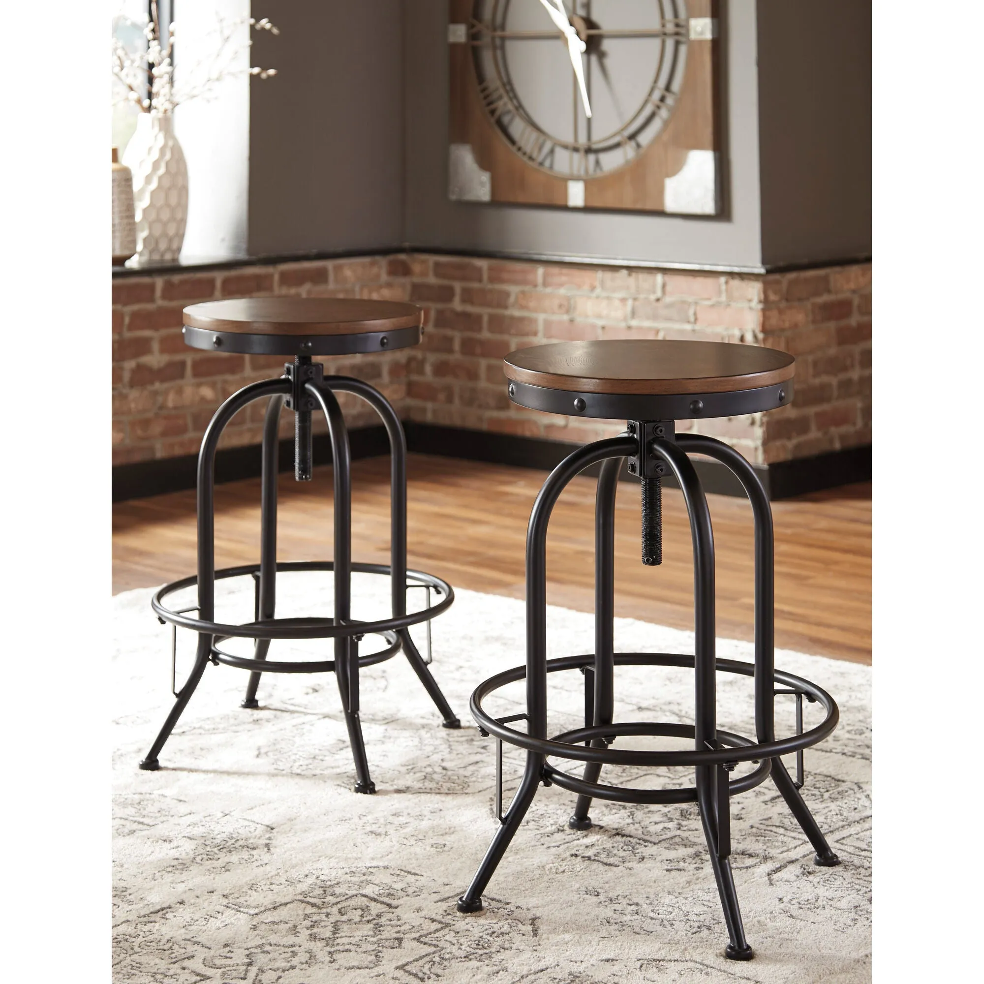 Ashley Furniture | Valebeck Backless Bar Stool | Brown