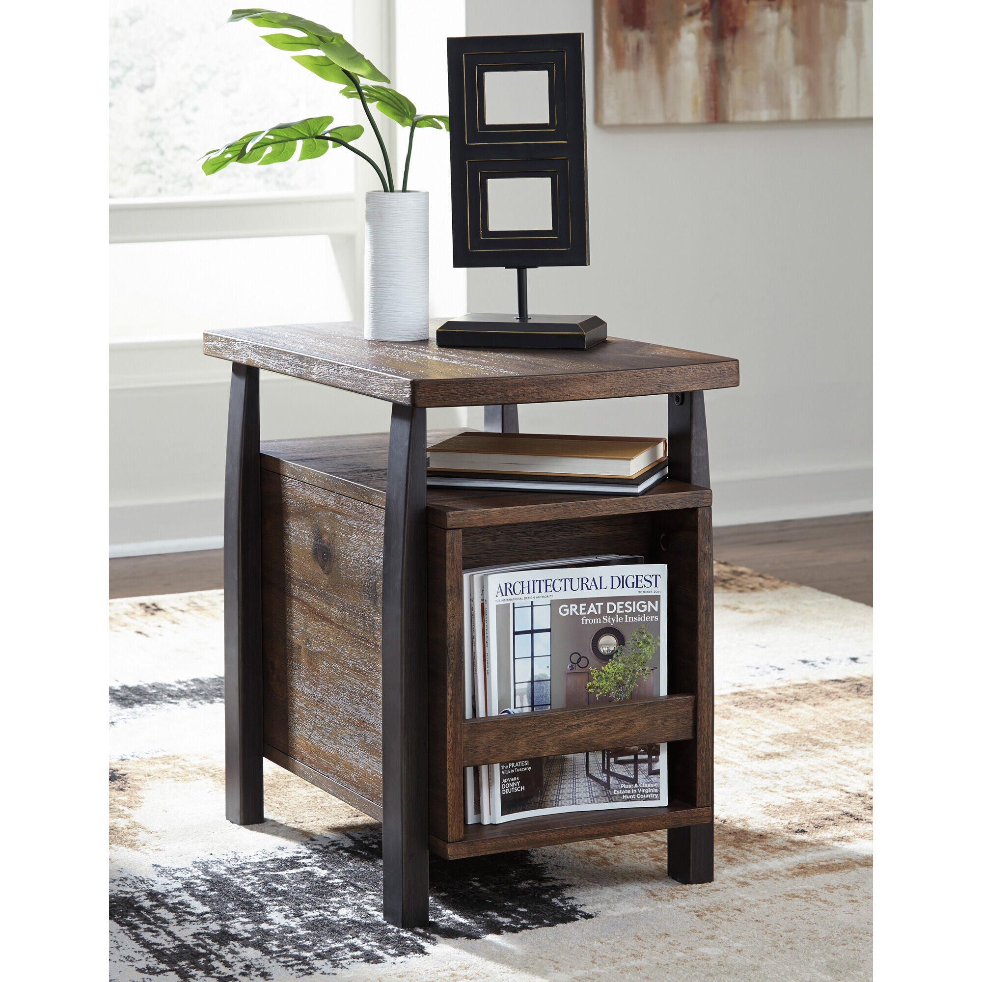 Ashley Furniture | Vailbry Chairside Table | Brown