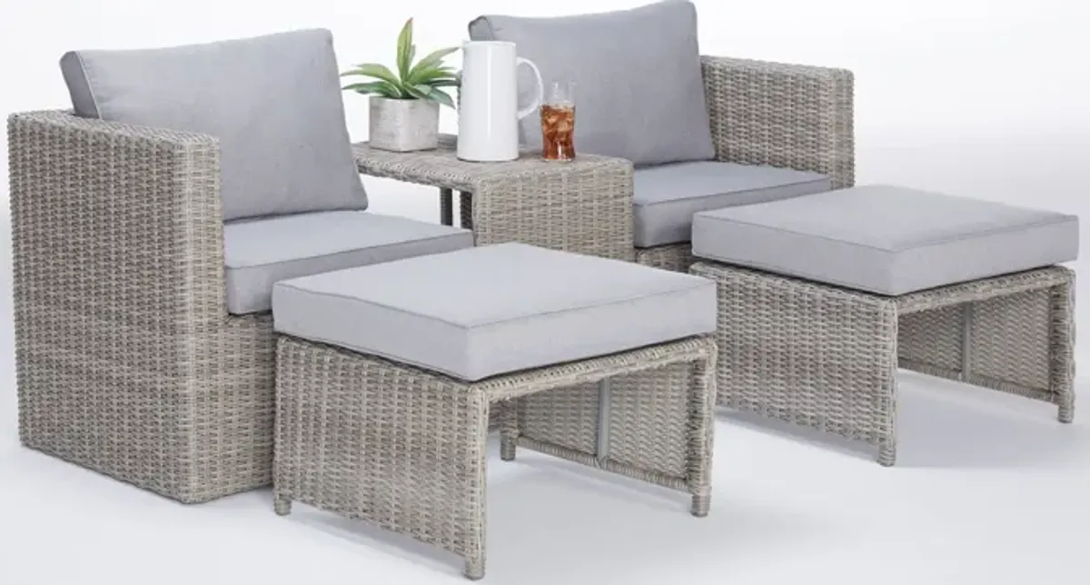 Malibu 5 Piece Patio Set