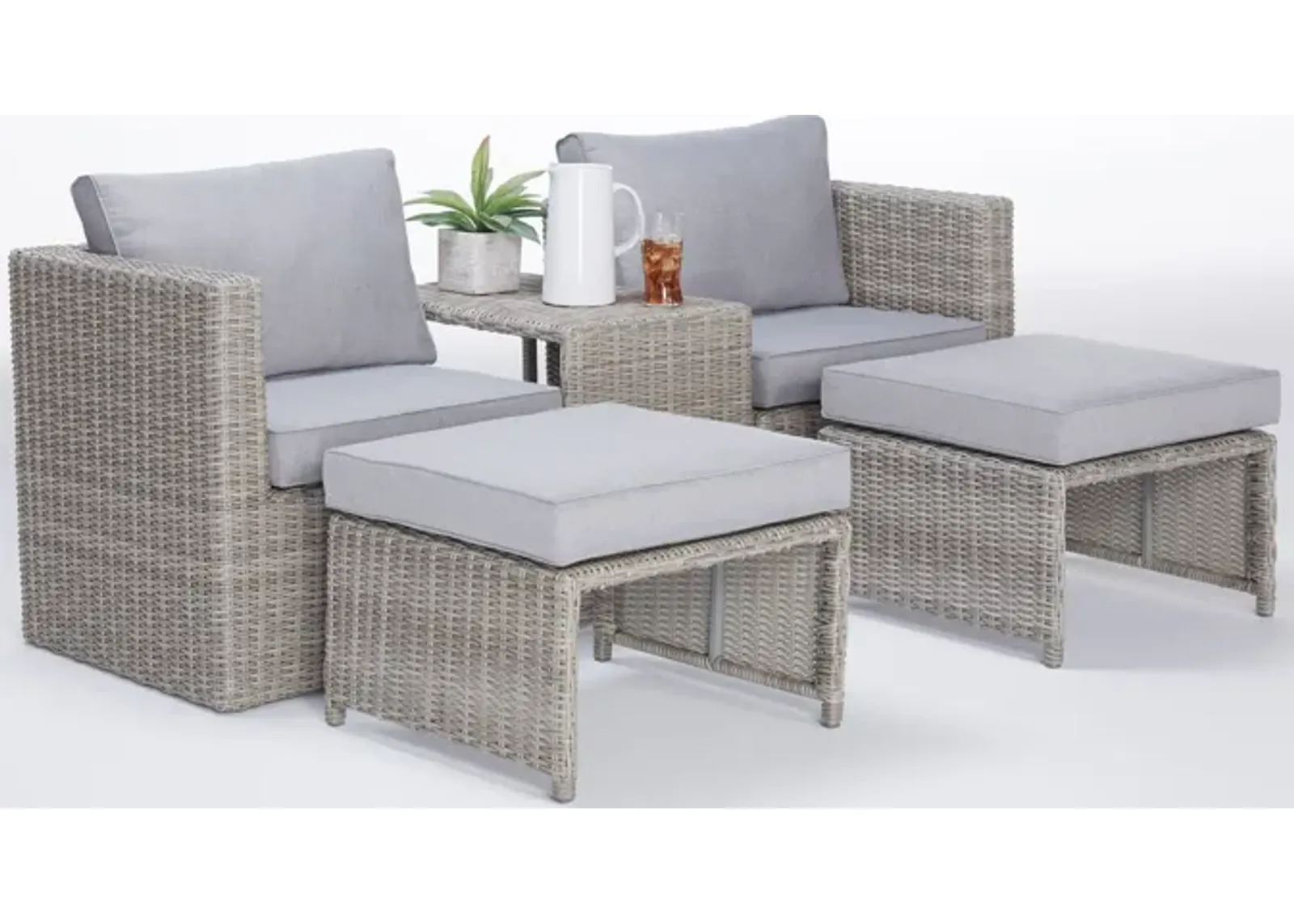 Malibu 5 Piece Patio Set