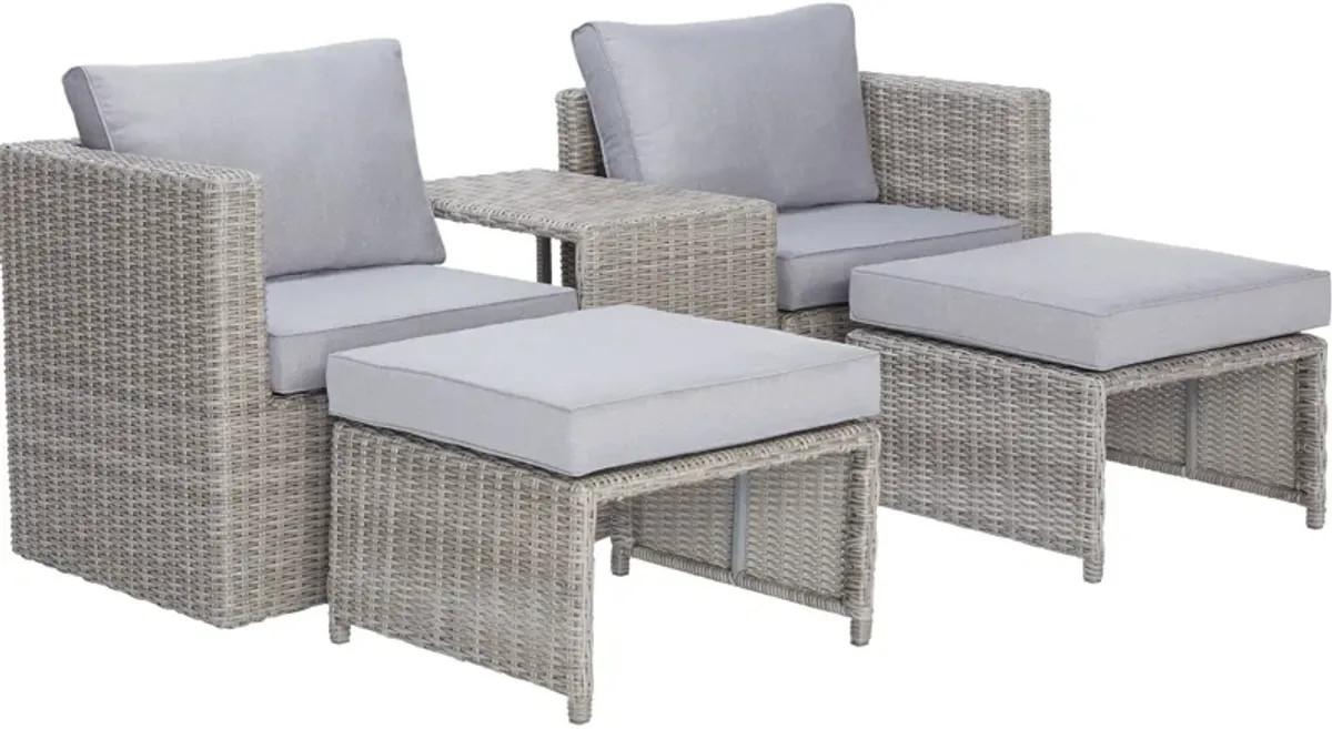 | Malibu 5 Piece Patio Set | Gray