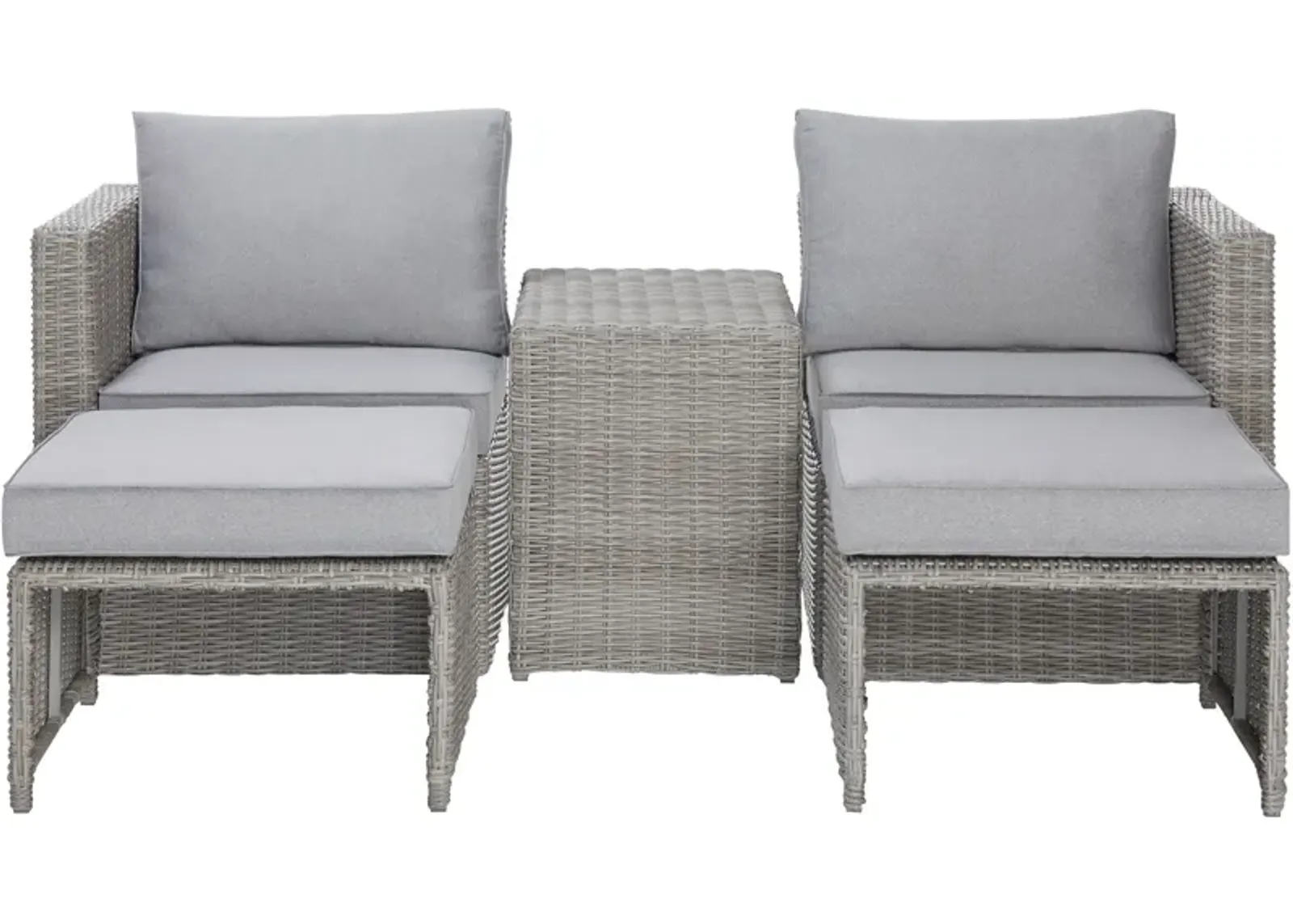 | Malibu 5 Piece Patio Set | Gray