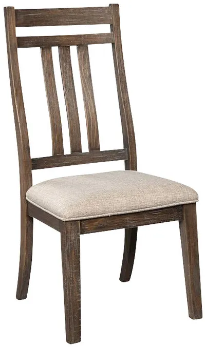 Wyndahl Rustic Brown Slat Back Side Chair