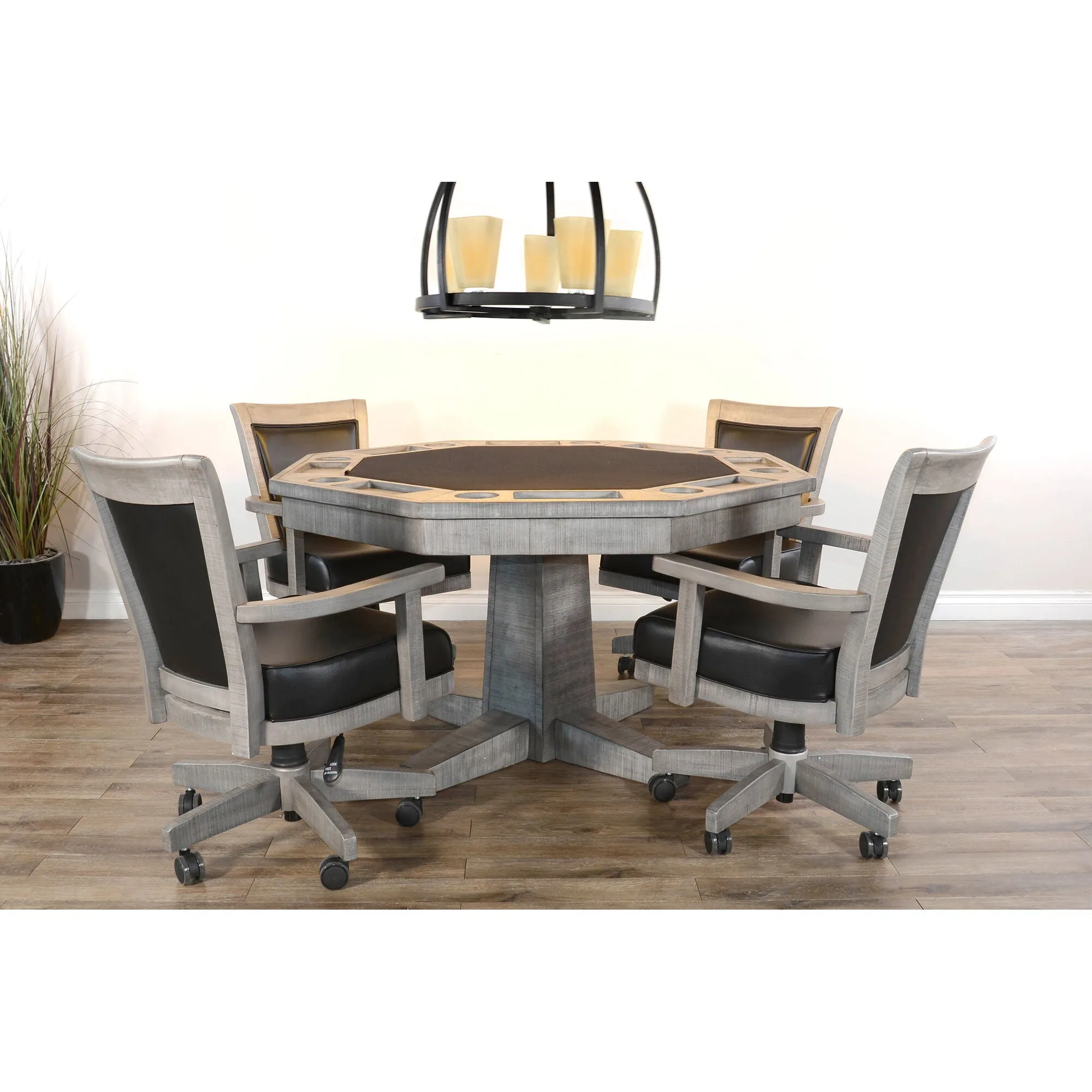 Sunny Designs | Summit County 5 Piece Game Dining Set | Alpine Gray