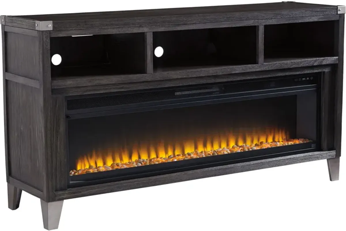 Ashley Furniture | Todoe 65" Fireplace Console | Gray