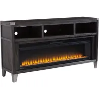 Todoe Gray 65" Fireplace Console