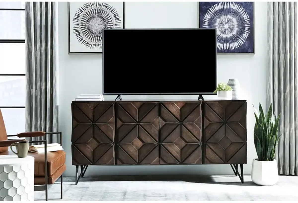 Ashley Furniture | Chasinfield 72" Console | Dark Brown