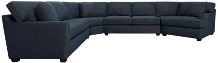 Connections Ocean Flare 4 Piece Right Arm Facing Cuddler Wedge Sectional Sofa
