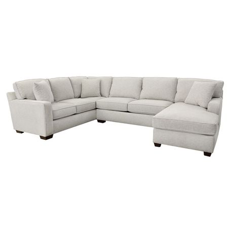 Connections Dove Flare 3 Piece Right Arm Facing Chaise Sectional Sofa