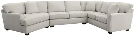 Connections Dove Flare 3 Piece Left Arm Facing Cuddler Sectional Sofa