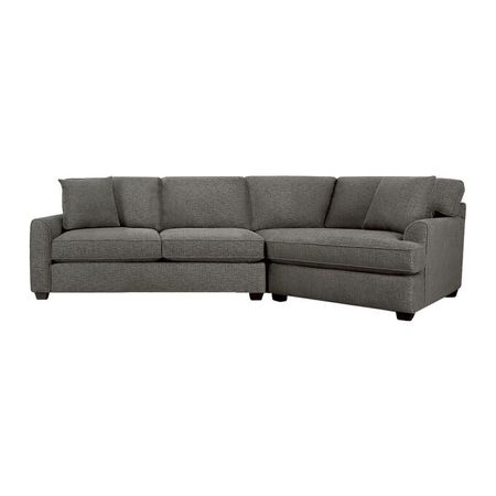 Connections Gunmetal Flare Right Cuddler Sofa