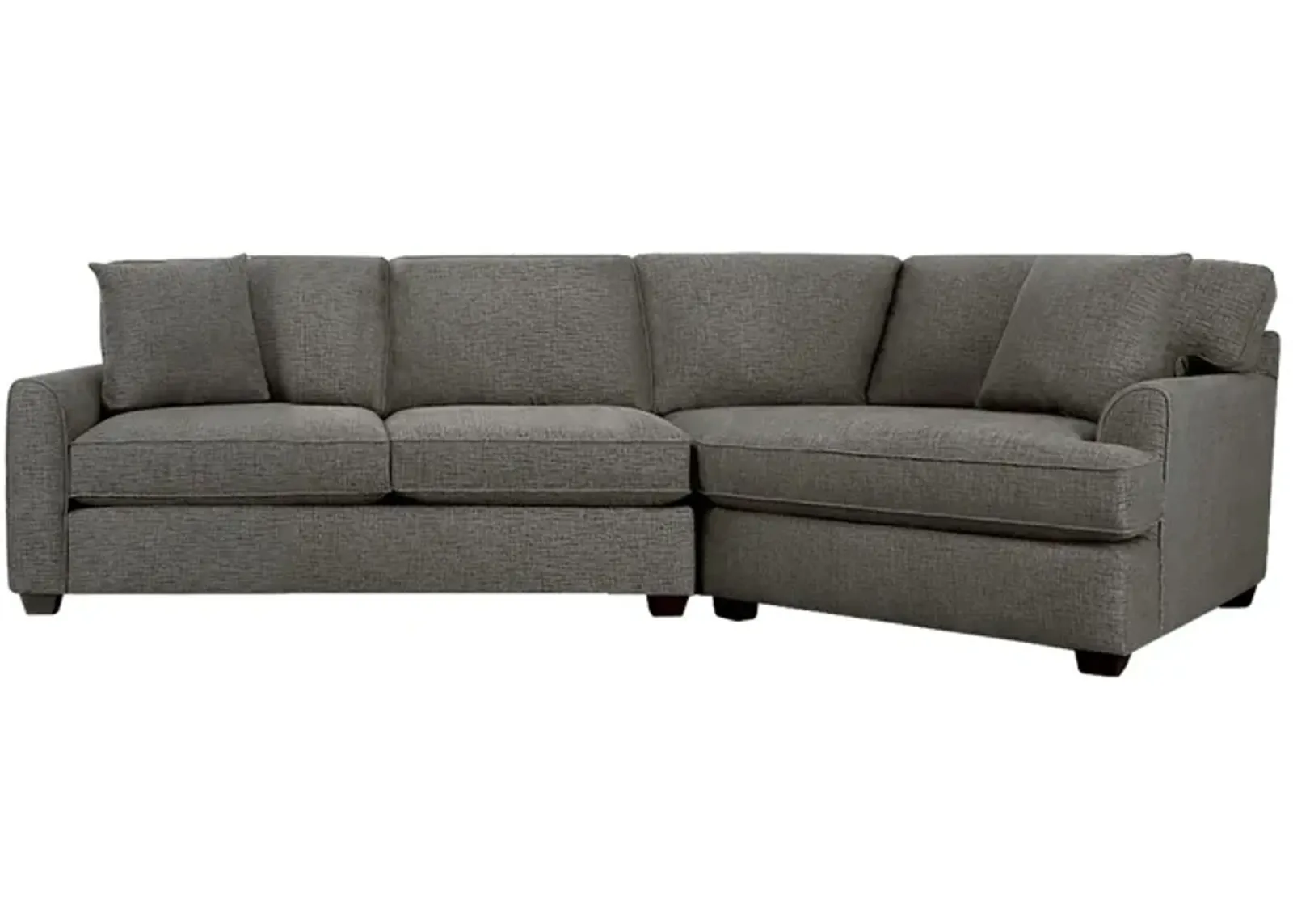 | Connections Flare Right Cuddler Sofa Sectional | Gunmetal