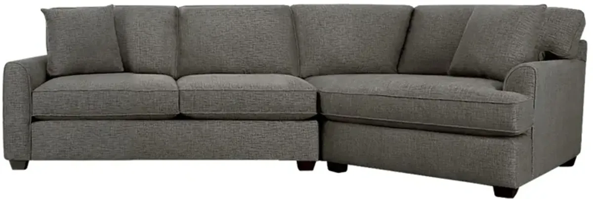 | Connections Flare Right Cuddler Sofa Sectional | Gunmetal