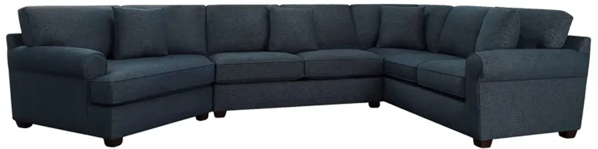 Style Line Connections Roll 3 Piece Left Cuddler Sectional
