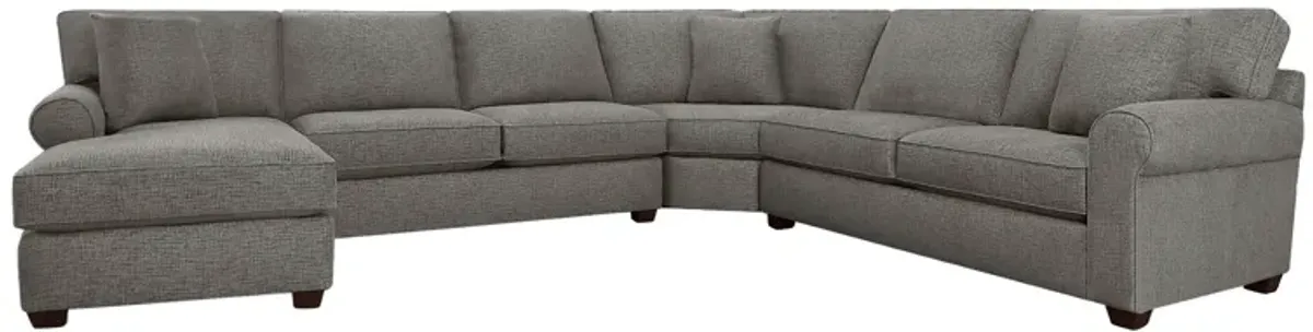 Connections Roll 4 Piece Left Chaise Wedge Sectional