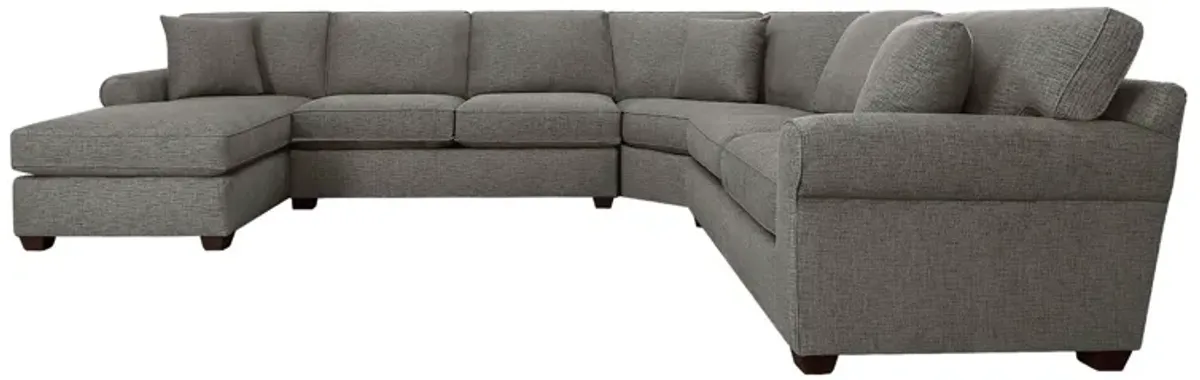 Connections Roll 4 Piece Left Chaise Wedge Sectional