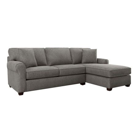 Connections Gunmetal Roll Right Chaise Sofa