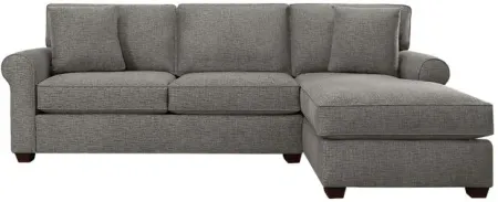 Connections Gunmetal Roll Right Chaise Sofa
