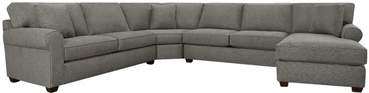 Connections Roll 4 Piece Right Chaise Wedge Sectional