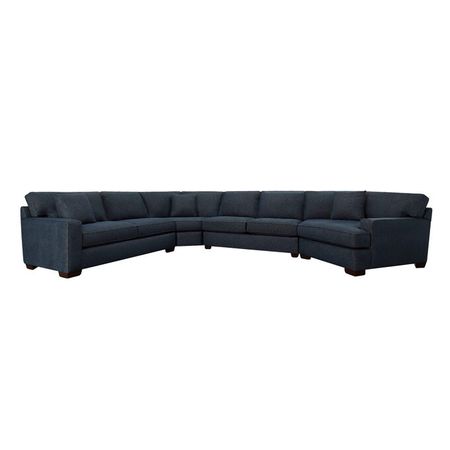 Connections Ocean Track 4 Piece Right Arm Facing Cuddler Wedge Sectional Sofa