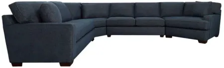 Connections Ocean Track 4 Piece Right Arm Facing Cuddler Wedge Sectional Sofa