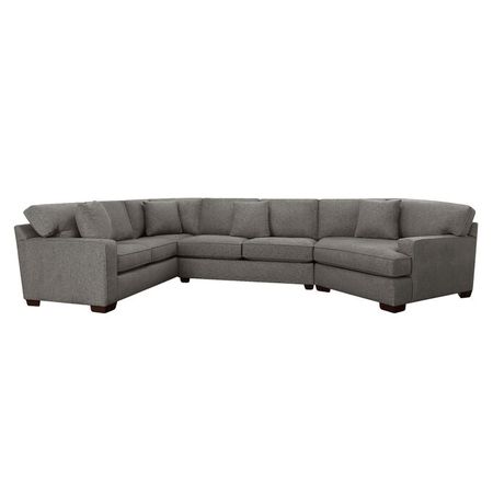 Connections Gunmetal Track 3 Piece Right Arm Facing Cuddler Sectional Sofa