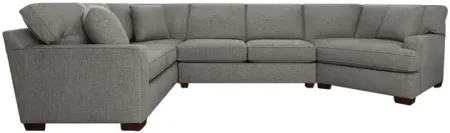 Connections Gunmetal Track 3 Piece Right Arm Facing Cuddler Sectional Sofa