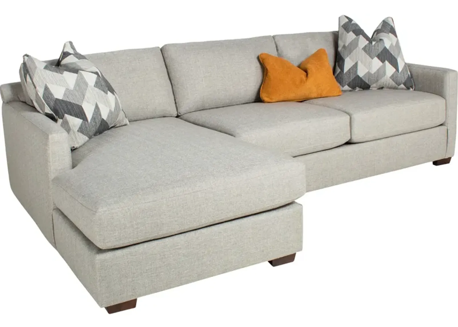 | Basin 2 Piece Left Chaise Sofa Sectional | Silver