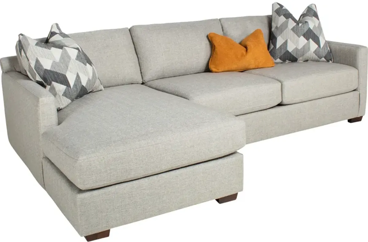 | Basin 2 Piece Left Chaise Sofa Sectional | Silver