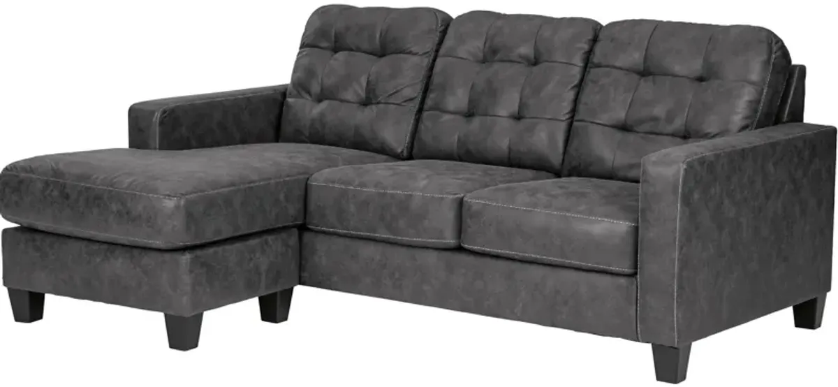 Ashley Furniture | Queen Venaldi Sofa Chaise Sleeper | Gunmetal