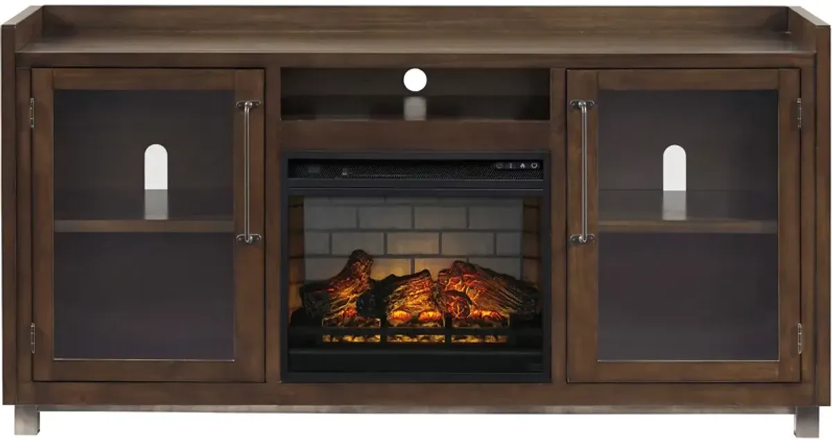 Ashley Furniture | Starmore 70" Infrared Fireplace Console | Brown