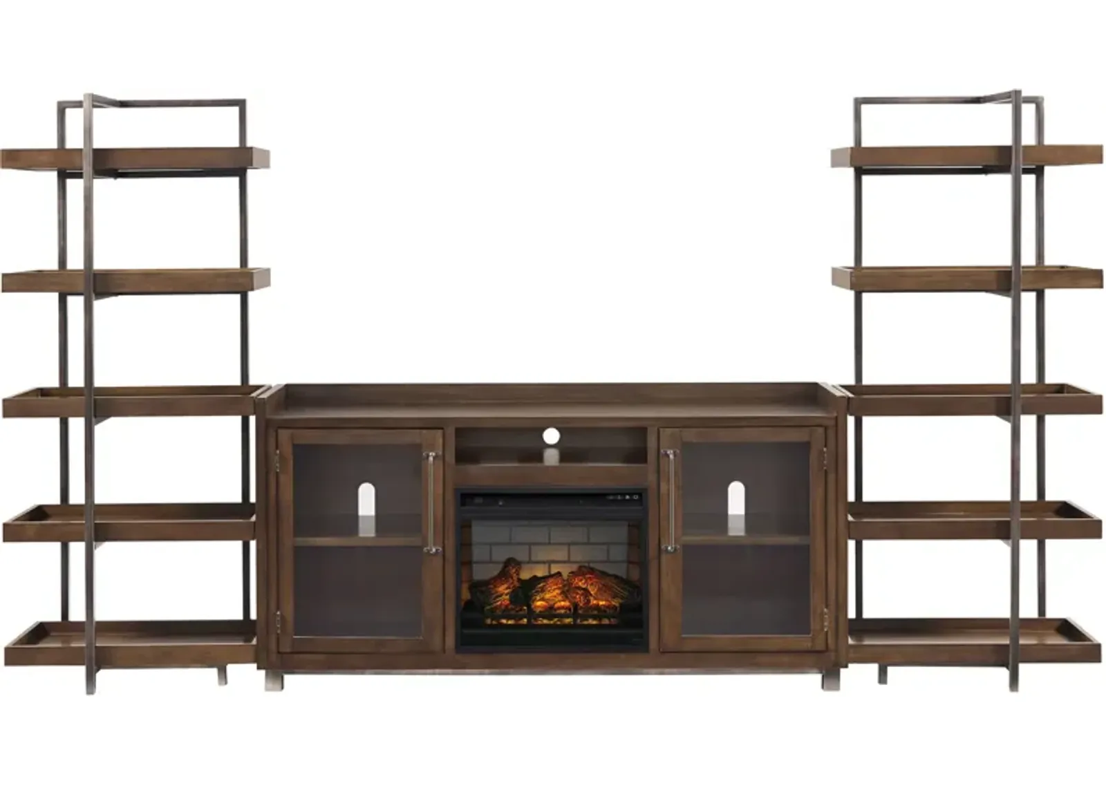 Ashley Furniture | Starmore 3 Piece Fireplace Wall | Brown