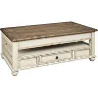 Realyn White Lift Top Coffee Table