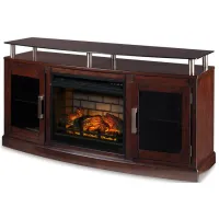 Chanceen Dark Brown 60" Infrared Fireplace TV Console