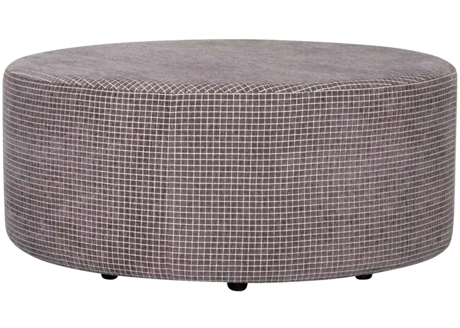 Franklin | Foster Round Accent Ottoman | Charcoal