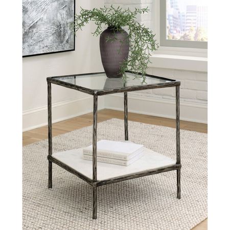 Ryandale Antique Pewter Side Table