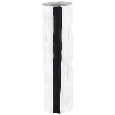 Clark White Stripe Vase