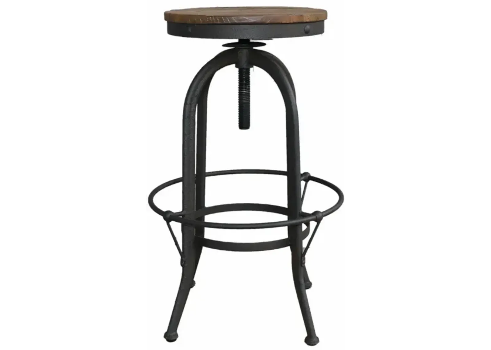 | Boho Adjustable Swivel Stool | Aged Black