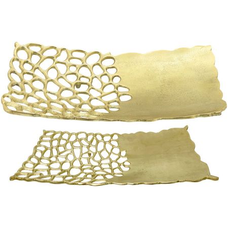 Elevated Chic Gold Set of 2 Cut Out Plate Decor