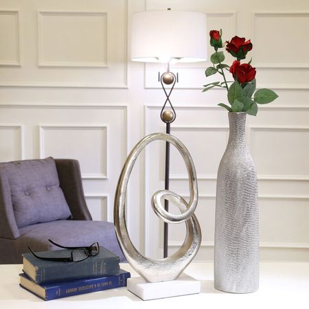 Elevated Chic Silver Extra Large Vase